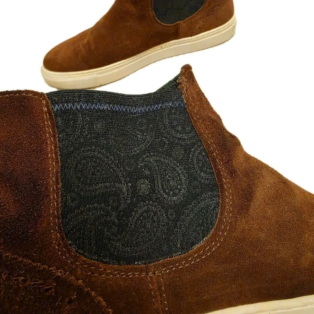 Ted Baker Mens 8.5 London Lykeen Brown Suede Casual Lifestyle Daily Chelsea Boot